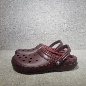 Crocs Men's Size US 13 Dark Cherry Classic Slip On Casual Lined Clogs 203591